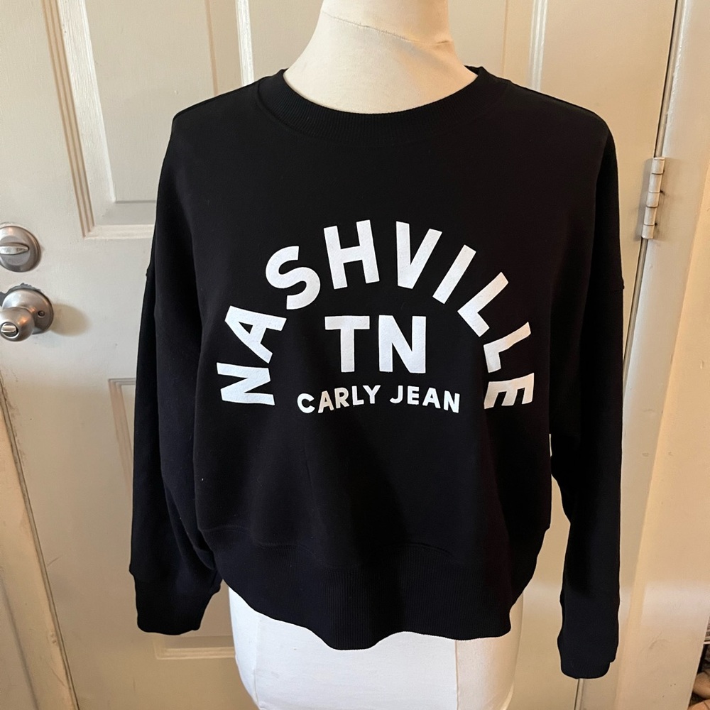 Carly Jean Los Angeles Black Crewneck Sweater